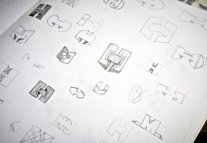 Logos sketch for hibriden