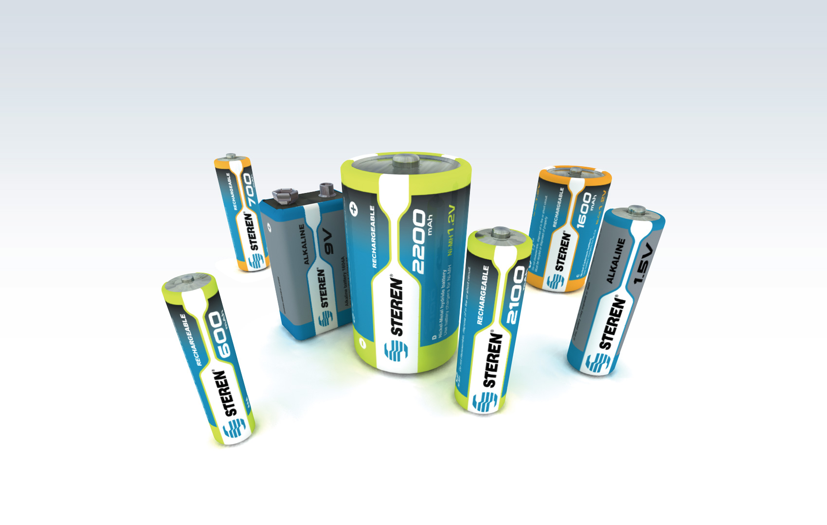 label design for Steren GP Batteries