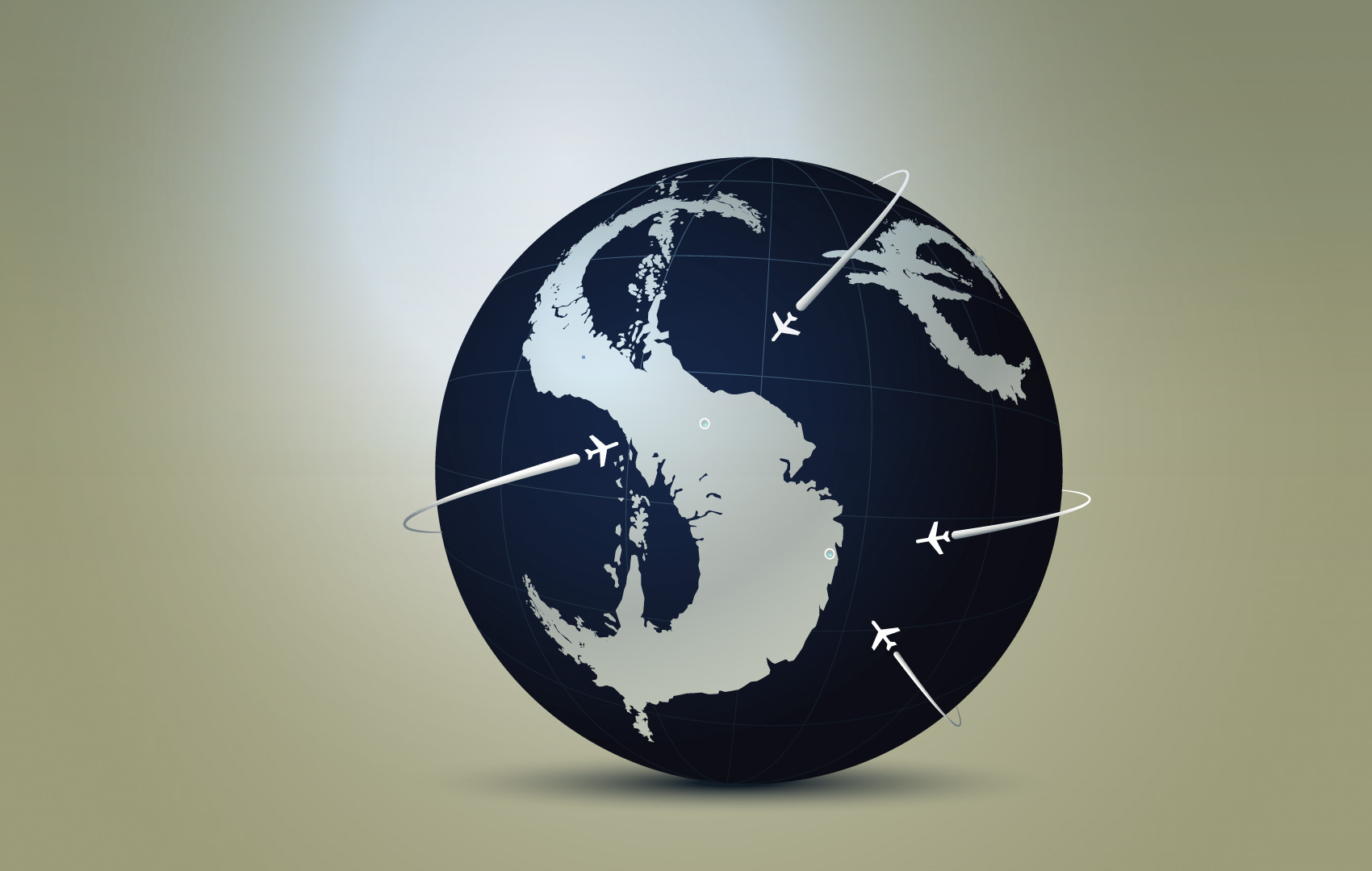 Economic map with dollar symbol